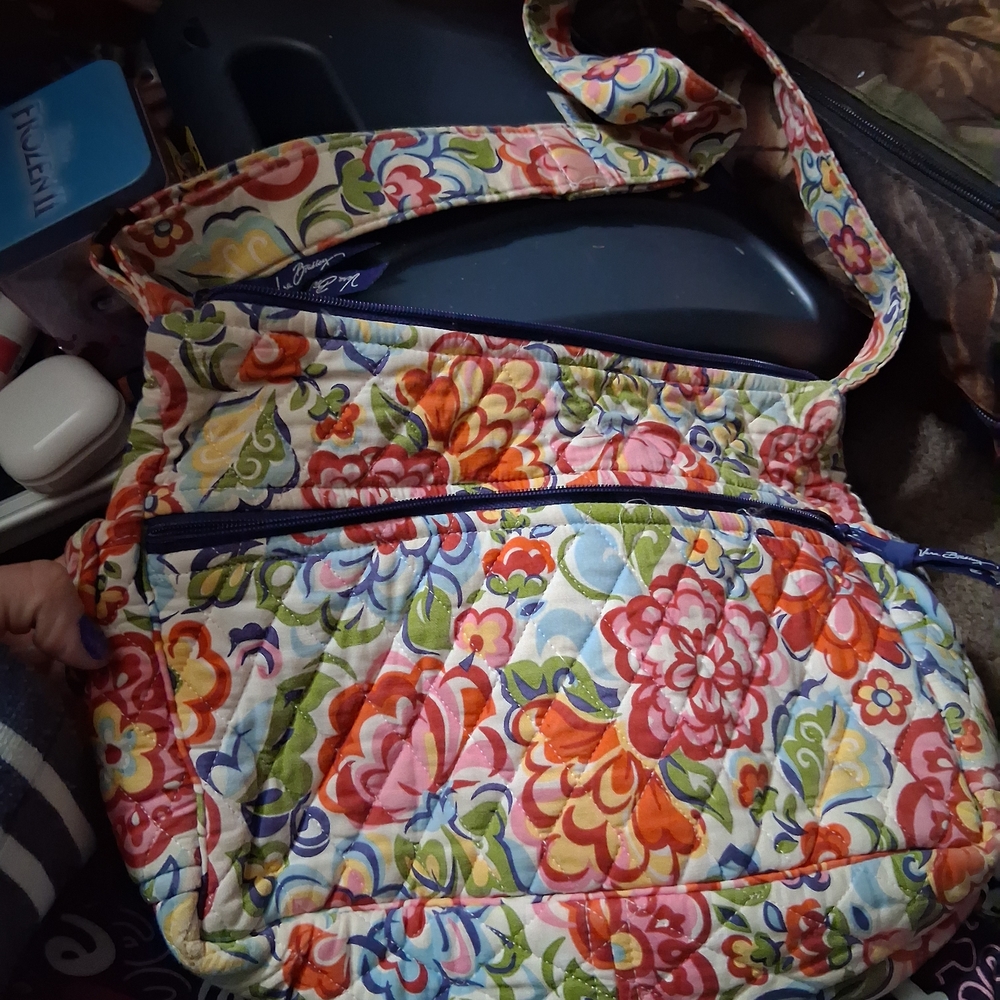 Floral Quilted Crossbody Bag